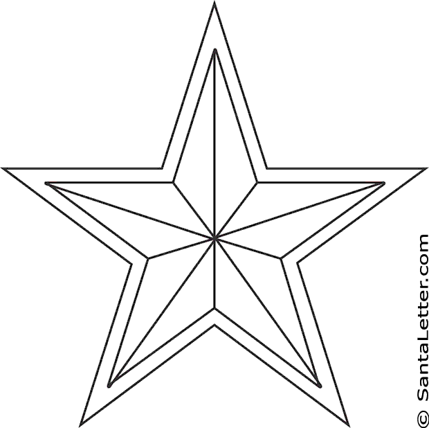 Christmas Star Coloring Pages at SantaLetter.com